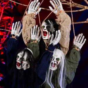 New Design Black Veil Cloth Skeleton Halloween Haunted House Yard Wall Door Decor Scary Hanging Ghost