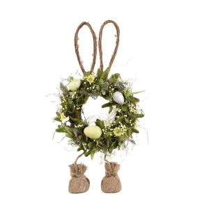 New Design Foam Pasen Decorative Easter Wreath Rabbit Hanging Decor Easter Decoration