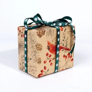 New Design Holiday Gift Wrapping Recyclable Disposable Kraft Paper 43*300 cm Roll Birthday Wrap Packaging