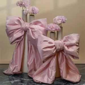 New Design Modern Eco friendly Cloth Material Customized Size Wedding Event Backdrop Bowknot for Baby Shower Birthday Decor
