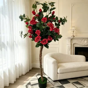 New Design Wedding Decoration & Supplies Artificial Rose Flower Real Touch Faux Flower Tree Floral Supplies Party Room Decor