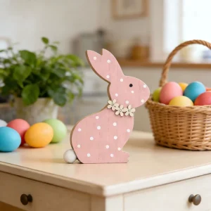 New Easter Wooden Crafts Rabbit Party Ornaments Nordic Home Decorations Indoor