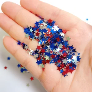 New Fashion 500g Lot Red Blue White Star Confetti Bulk 5 Pointed Star Sequins for Women Girls Christmas Party Decoration