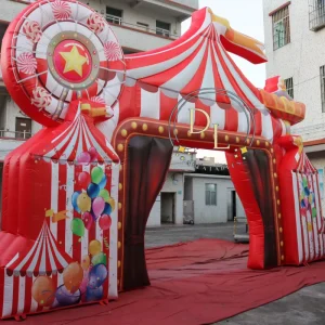 New Giant Inflatable Colorful Beautiful Carnival Arch Inflatable Balloon Arch for Birthday Party