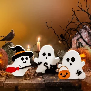 New Halloween Decorations Cute Ghost and Pumpkin Handmade for Party Table Ornaments