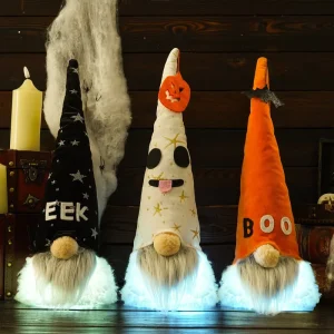 New Halloween Ghost Festival Qixi Festival Luminous Gnome Faceless Doll Decorations with Light Ornaments
