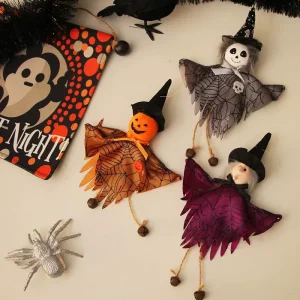 New Halloween Ghost Pumpkin Ghost Witch Doll Party Figurine Hanging Decoration