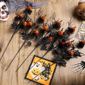 New Halloween Pumpkin Pruning Flower Bouquet Horror Party Decorations Home Ghost Festivals Ornaments Plastic Eco friendly High