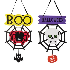 New Halloween Pumpkin Spider Decorations Wooden Craft Hanging Lanterns Party Supplies Gift Ideas