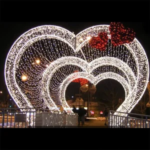New Hot Sell Decoration Wedding Tunnel LED Heart Arch Light Outdoor