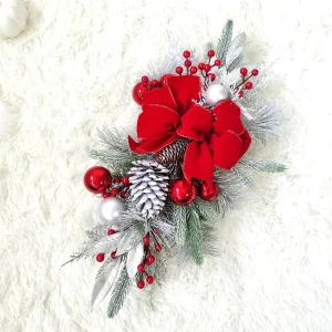 New Nordic Style Wreath Christmas Hanging Decorations Rattan Staircase Decoration for Home Party Decorations