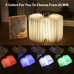New Portable Mini Book Light RGB Color Wireless Rechargeable ABS Wear Resistant Custom Cover Inner Pages Colors Gift