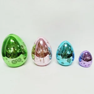 New Product Led Light up Decor Easter Gift Ides Table Centerpieces Home Decoration Glass Egg for Easter Day