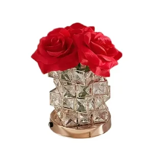 New Rose flower ambiance lamp Wedding decorative lamp decorative table lamp Valentine’s Day gift cozy crystal night light