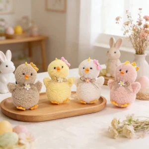 New Spring Easter Decorations Chick Fabric Pendant Colorful Cute Ornaments Easter Party Decor DIY Gifts for Kids