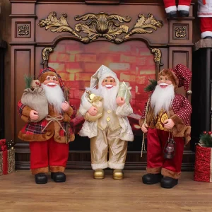 New Style Christmas Santa Doll Home Decoration Santa Doll Christmas Fabric Merry Christmas Home Decorations New Year Supply