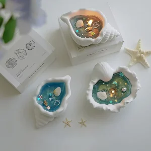 New Style Conch Scented Candle Handmade Creative Decoration Jelly Wax Candle With Wedding Hotel Decoration