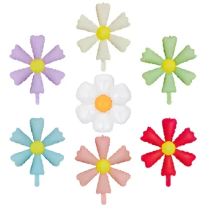 New Style Graduation Celebration Decorative Metallic Matte Six Petal Daisy Aluminum Film Balloons Eco Friendly Wedding Festivals