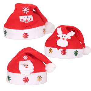 New Year Christmas Decorations Customized Warm Winter Plush Caps Adults Kids Home Party Xmas Navidad Noel Santa Claus Gift