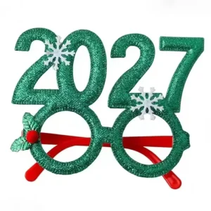 New Year Christmas and New Year Full Color Creative Glasses Frame Plastic Party Photo Booth Props Decorations