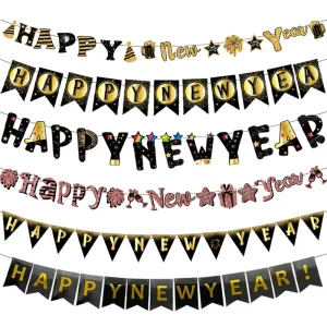 New Year Decor Banner Holiday Celebration Supplies Party Accessories Promotional Flags Banners