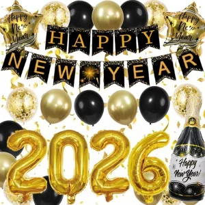 New Year Decoration Balloon Set Happy New Year Theme Party Scene Layout Model