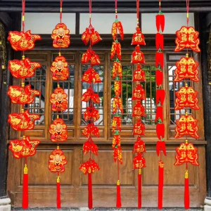 New Year Decoration Scene Decoration Supplies Lantern Hanging Ornaments Pendant Happiness Bag Chinese Knot Party Decoration