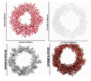 New Year Decorative Present Holiday Gift Decoration Strip Wire Wreath Multi Color Party Christmas Decorative Rattan