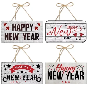 New Year Eco Friendly Luxury Table Decoration Set Paper Door Hanging Ornament Party Supplies