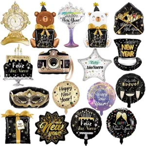 New Year Foil Balloon New Year Home Decoration Balloon Party Balloons Scene Decoration Supplies Decoration Toys