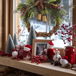 New Year Home Wall Decorative Wreath Garland Festive Christmas Outdoor Flower Wreath for Decorative Purpose