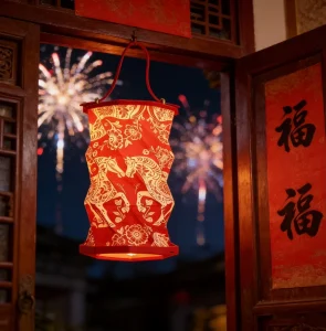 New Year Horse Folding Paper Lamp Premium Chinese Red Foldable Lantern Carry Handle Touch Sensor Dimmer Warm White Light