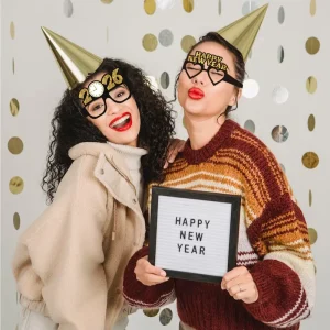 New Year Party Decorations New Year’s Day School Party Arrangements Funny Photo Paper Glasses Model XN001 Customizable
