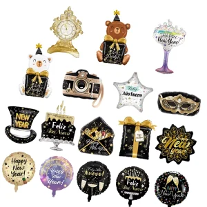New Year Spanish English New Year’s Eve Party Decoration Aluminum Film Balloons
