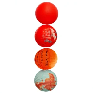 New Year Spring Festival Chinese Style Red Fu Character Vintage Paper Handicraft Circle Palace Lanterns New Style