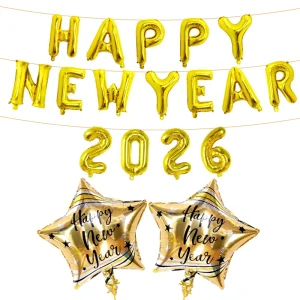 New Year Theme Happy New Year Foil Balloon Kit for New Year Party Decoration