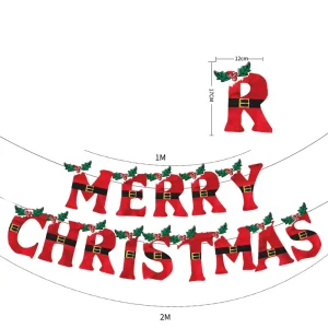 New Year and Christmas Theme Party Decorations Printed Letter Banners for Promotional Events