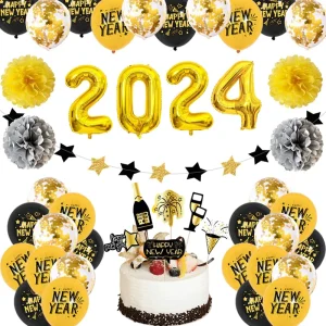 New Year’s Decoration Boom Ball New Year’s Party Decoration 12 “round Latex 32” Digital New Year Balloon