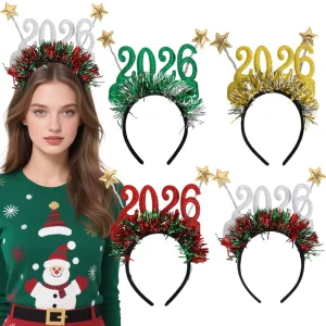 New Year’s Eve Christmas Party Decoration Hair Hoop New Year Party Glitter Colored Headband