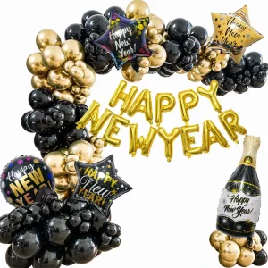 New Year’s Eve Party Balloon Garland Decoration Set for Christmas New Year Party Home Inflatable Balls Decorations