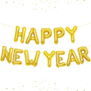 New Year’s Eve Party Supplies 16 Inch Gold Happy New Year Foil Balloons Christmas Halloween Easter Decorations Single Item