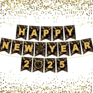New Year’s Happy Banners New Year’s Decorative Banners for Happy New Year’s Eve Decorations