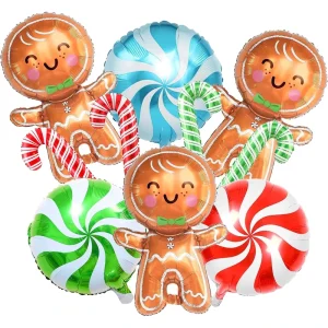 New Year’s Holiday Decorations Christmas Themed Aluminum Foil Balloons for Party Decorations
