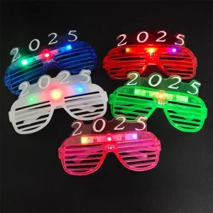 New Year’s Party Supplies LED Party Glasses Festive Christmas Decorations and Novelties Happy New Year Gifts