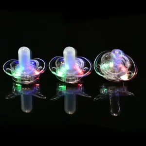 Nicro Price Battery Powered LED Flashing Plastic Silicone Soft Nipple Pacifier Toy Halloween Costume Props Party