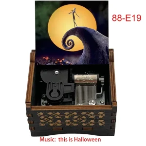 Nightmare Before Christmas This Is Halloween Music Wooden Theme Box Gifts for Girlfriend Home Decor