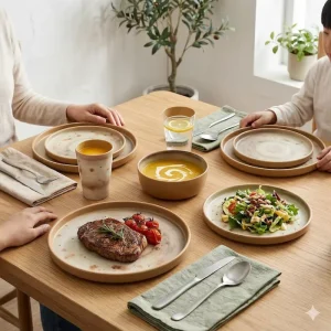 Non Toxic Melamine Plate and Bowl Set Customizable Logo