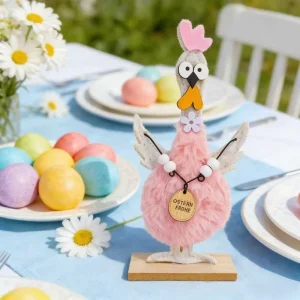 Nordic Living Room Decoration Easter Felt Chick Cartoon Painted Ornament Easter Decorations