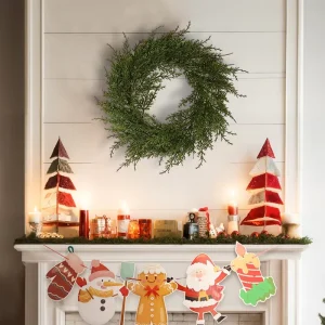Norfolk Pine Wreaths for New Year Christmas Thanksgiving Easter Artificial Handmade Meditation Graduation