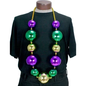 Novelties LED Light up 44″ Jumbo Mardi Gras Bead Necklace With 3 Dynamic Light Modes for Festive Fun Carnival